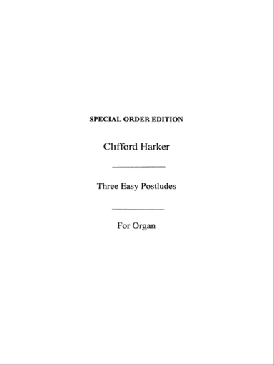 Three Easy Postludes For Organ