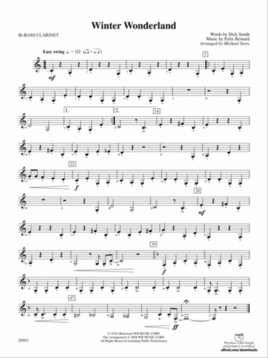 Winter Wonderland: B-flat Bass Clarinet
