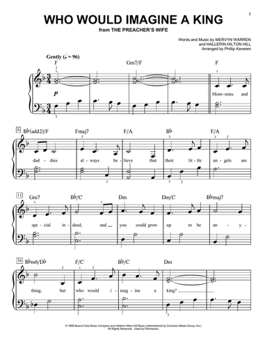 Who Would Imagine A King (arr. Phillip Keveren)