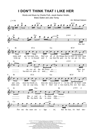 I Don't Think That I Like Her