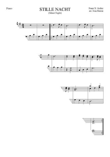 SILENT NIGHT - STILLE NACHT - for Easy Piano