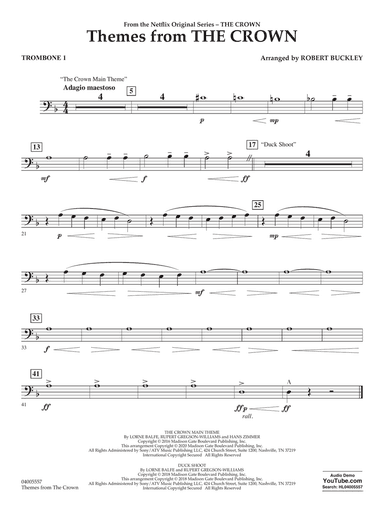 Themes from "The Crown" - Trombone 1