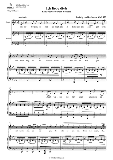 Ich liebe dich, WoO 123 (E-flat Major)