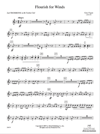 Flourish for Winds: (wp) 2nd B-flat Trombone T.C.