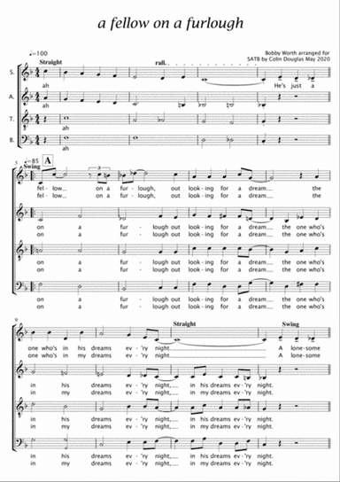 A Fellow on a Furlough - SATB