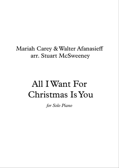 All I Want For Christmas Is You