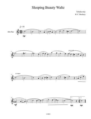 Sleeping Beauty Waltz (Alto Sax Solo)