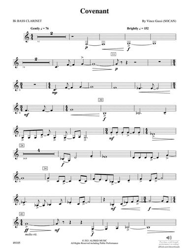 Covenant: B-flat Bass Clarinet