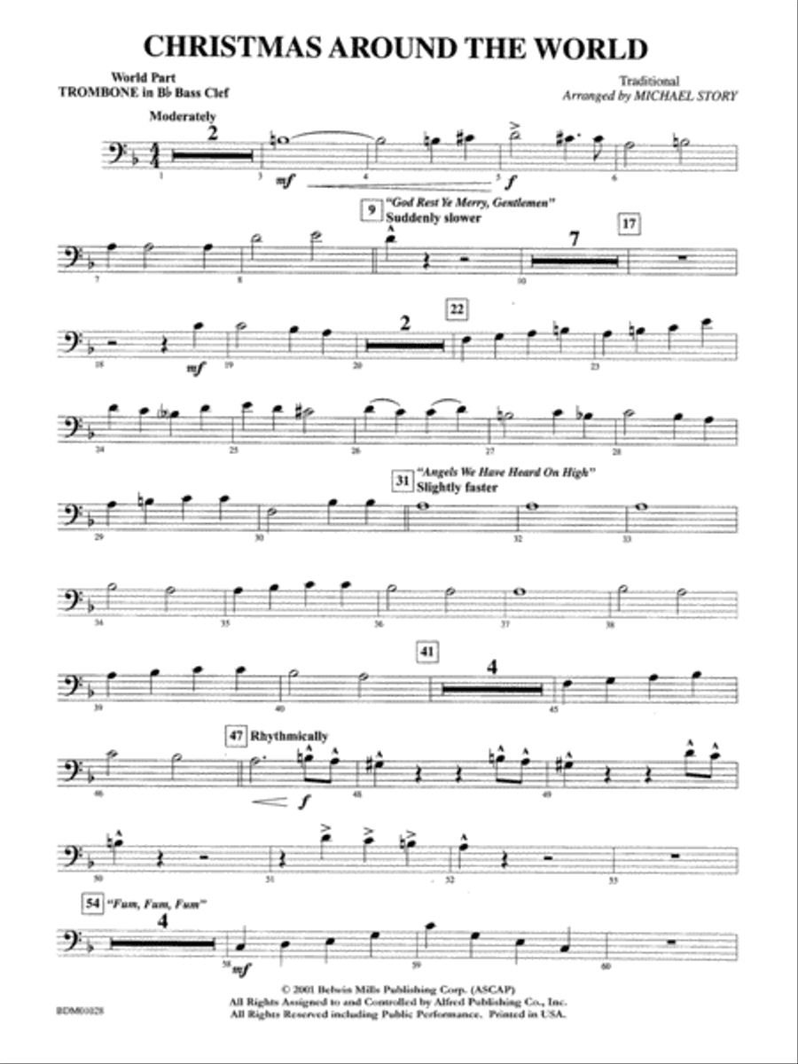 Christmas Around the World: WP 1st B-flat Trombone B.C.