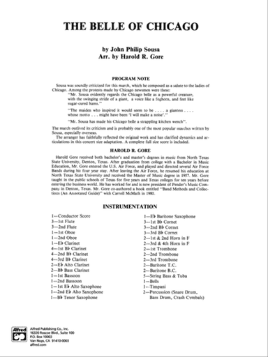 Belle of Chicago: Score