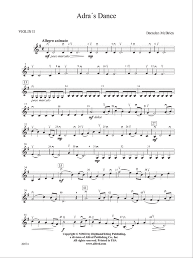 Adra's Dance: 2nd Violin