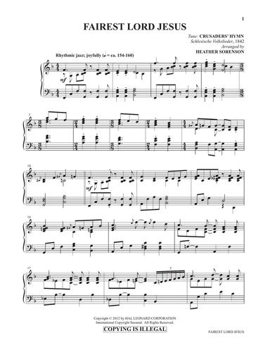 Fairest Lord Jesus (from Images: Sacred Piano Reflections)