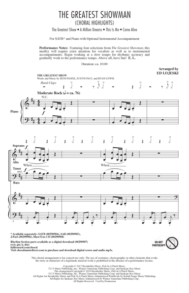The Greatest Showman (Choral Highlights) (arr. Ed Lojeski)