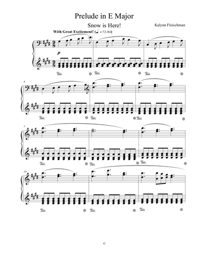 Prelude in E Major: Snow is Here!