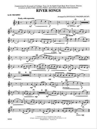 River Songs: 1st B-flat Trumpet