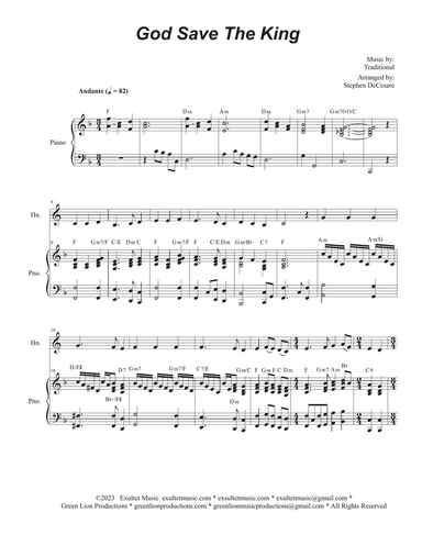 God Save The King (French Horn solo and Piano)