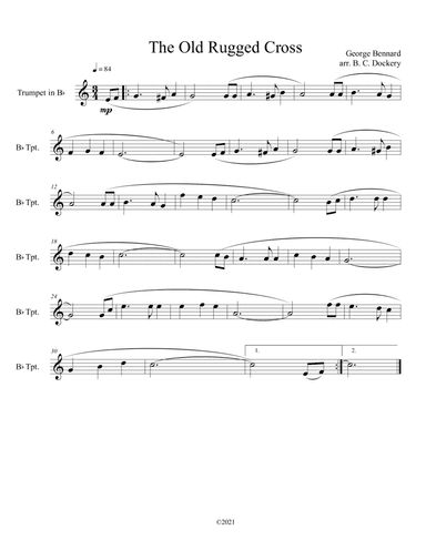 The Old Rugged Cross (trumpet solo)