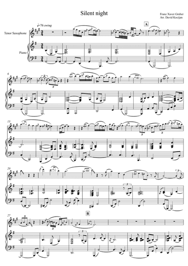 Silent night (tenor sax & piano)