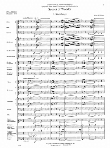 Scenes of Wonder: Score