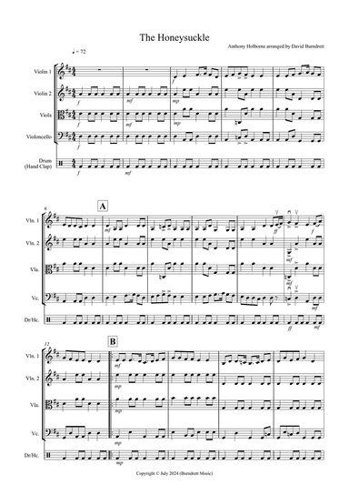 The Honeysuckle for Beginning String Quartet