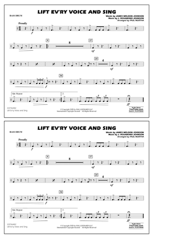 Lift Ev'ry Voice and Sing (arr. Paul Murtha) - Bass Drum