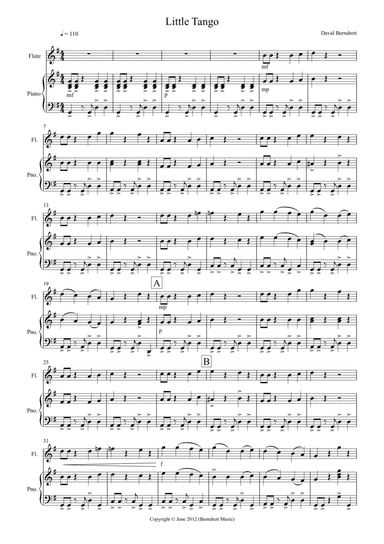 Little Tango for Easy Flute and Piano