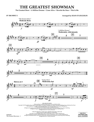 The Greatest Showman - Bb Trumpet 2