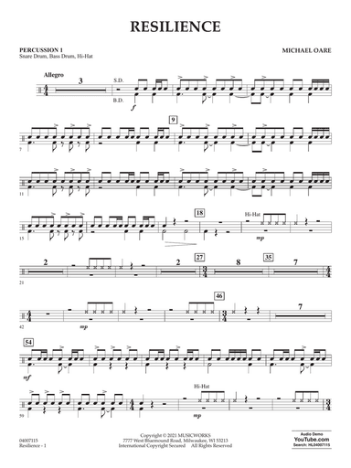 Resilience - Percussion 1