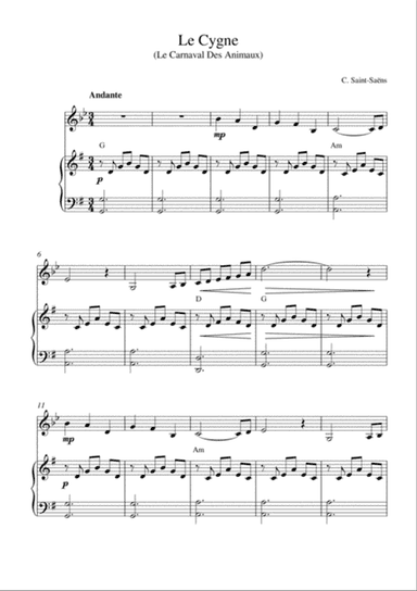 Le Cygne (from Le Carnaval Des Animaux)