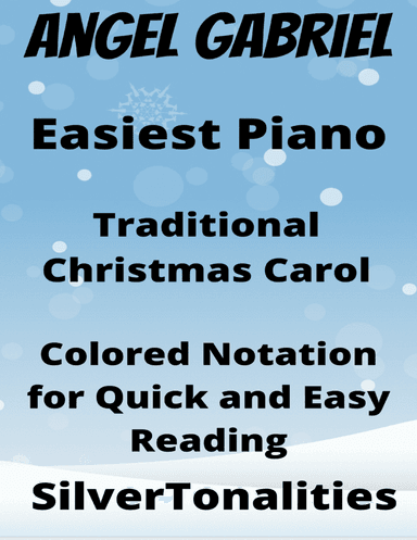 Angel Gabriel Easiest Piano Sheet Music with Colored Notation