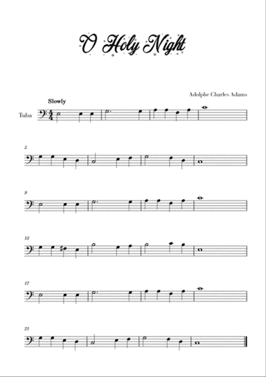 O Holy Night (for Tuba)
