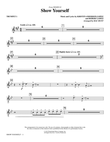 Show Yourself (from Disney's Frozen 2) (arr. Mac Huff) - Trumpet 1