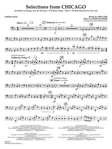 Selections from Chicago (arr. Ted Ricketts) - String Bass