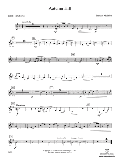 Autumn Hill: 1st B-flat Trumpet