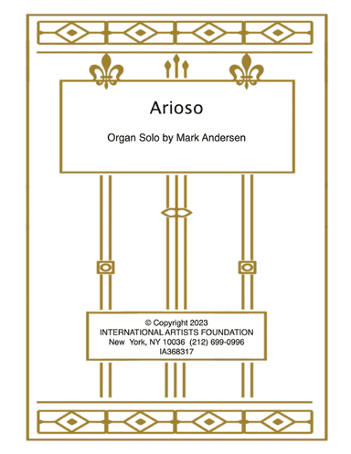 Arioso for organ by Mark Andersen
