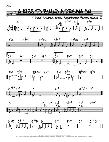 A Kiss To Build A Dream On