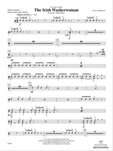 The Irish Washerwoman (from the Irish Suite): 1st Percussion