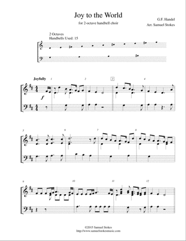 Joy to the World - for 2-octave handbell choir