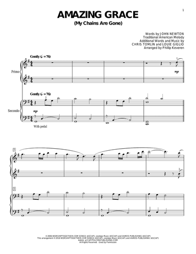 Amazing Grace (My Chains Are Gone) (arr. Phillip Keveren)