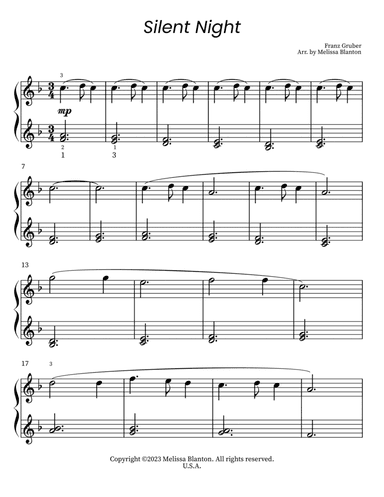 Silent Night * Easy Piano