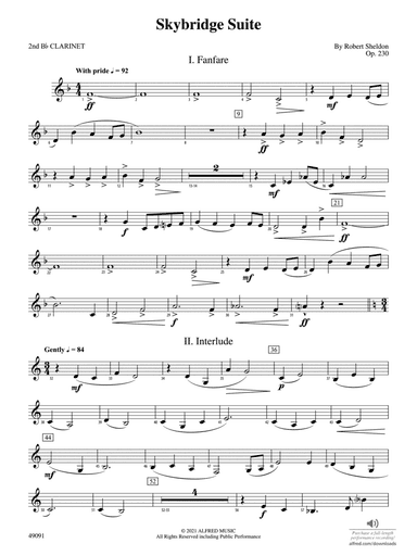 Skybridge Suite: 2nd B-flat Clarinet