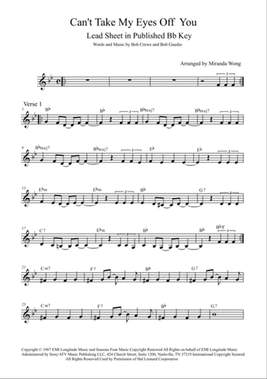 Can't Take My Eyes Off Of You