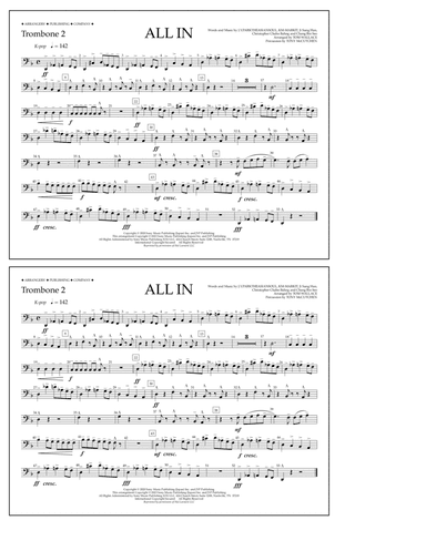 ALL IN (arr. Tom Wallace) - Trombone 2