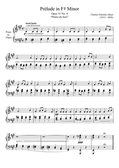 Prelude Opus 31 No. 4 in F# Minor