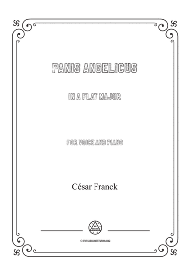 Franck-Panis angelicus in A flat Major,for voice and piano