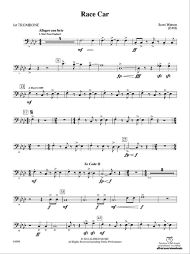 Race Car: 1st Trombone