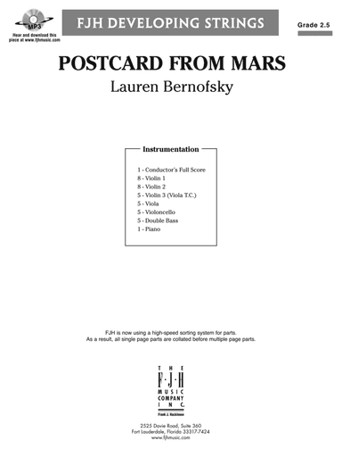 Postcard from Mars: Score