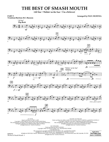 The Best of Smash Mouth (arr. Paul Murtha) - Pt.5 - Trombone/Bar. B.C./Bsn.