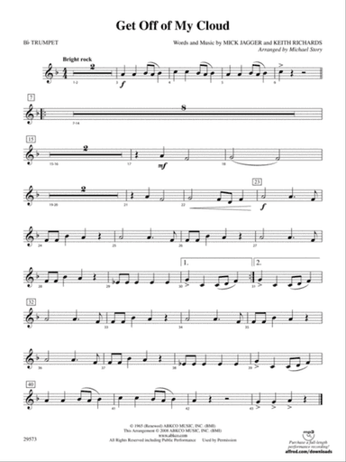 Get Off of My Cloud: 1st B-flat Trumpet