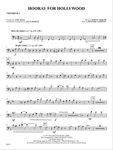 Hooray for Hollywood: 2nd Trombone